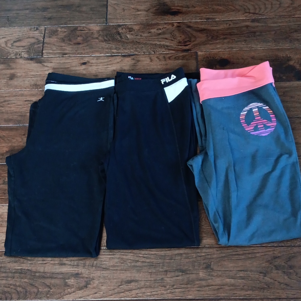 3 pair women's yoga pants - L